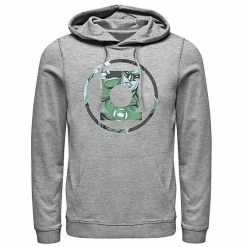 Licensed Character Men's DC Comics Green Lantern Face Logo Hoodie Charcoal Heather -Licensed Character Shop unnamed file 26729