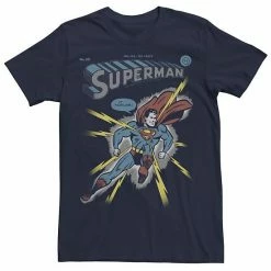 Licensed Character Men's DC Comics Superman Electrified Tee Navy -Licensed Character Shop unnamed file 26732