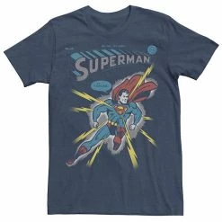 Licensed Character Men's DC Comics Superman Electrified Tee Navy -Licensed Character Shop unnamed file 26733