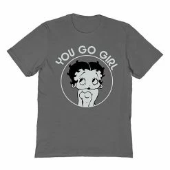 Licensed Character Men's Betty Boop T-Shirt Charcoal