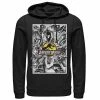 Licensed Character Men's Jurassic World Black And White Comic Dinos Graphic Pullover Hoodie -Licensed Character Shop unnamed file 26742