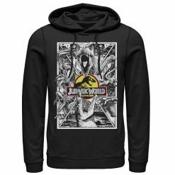 Licensed Character Men's Jurassic World Black And White Comic Dinos Graphic Pullover Hoodie -Licensed Character Shop unnamed file 26745