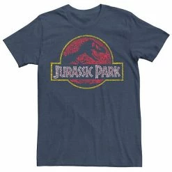Licensed Character Men's Jurassic Park Classic Fossil Build Up Logo Tee Navy -Licensed Character Shop unnamed file 26764