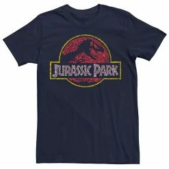 Licensed Character Men's Jurassic Park Classic Fossil Build Up Logo Tee Navy -Licensed Character Shop unnamed file 26765