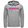 Licensed Character Men's DC Comics Catwoman Pink Retro Text Hoodie Char Hthr -Licensed Character Shop unnamed file 26766