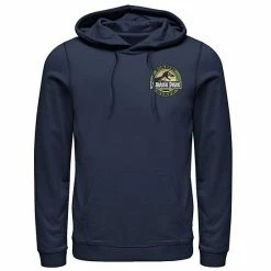Licensed Character Men's Jurassic Park Staff Logo Pocket Patch Graphic Pullover Hoodie Charcoal Heather -Licensed Character Shop unnamed file 26775