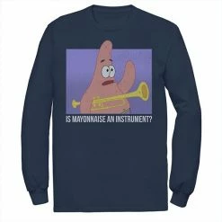Licensed Character Men's Spongebob Patrick Is Mayonnaise An Instrument Tee Navy -Licensed Character Shop unnamed file 2678
