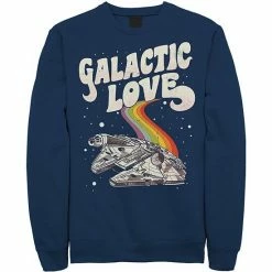 Licensed Character Men's Star Wars Pride Millennium Falcon Galactic Love Sweatshirt Royal -Licensed Character Shop unnamed file 26785