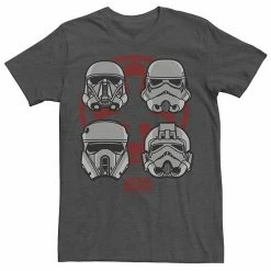 Licensed Character Men's Star Wars Rogue One Stormtrooper Helmet Empire Logo Tee Charcoal Heather -Licensed Character Shop unnamed file 26811