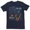 Licensed Character Men's Star Wars R2-D2 BB-8 Blue Prints Tee Navy Heather -Licensed Character Shop unnamed file 26820