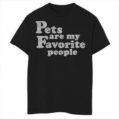 Licensed Character Boys 8-20 Pets Are My Favorite People Simple Distressed Graphic Tee Black -Licensed Character Shop unnamed file 26830