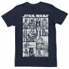 Licensed Character Men's Star Wars Character Sketch Panels Short Sleeve Tee Navy -Licensed Character Shop unnamed file 26875