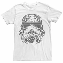 Licensed Character Men's Star Wars Stormtrooper Sugar Skull Helmet Tee Charcoal Heather -Licensed Character Shop unnamed file 26880