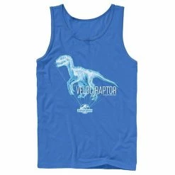 Licensed Character Men's Jurassic World Velociraptor Hologram Title Logo Tank Navy -Licensed Character Shop unnamed file 26918
