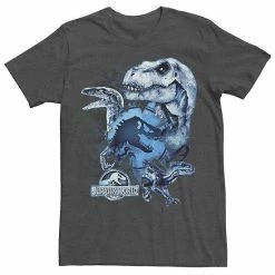 Licensed Character Men's Jurassic World Two T-Rex Squad Camo Shatter Tee Navy Heather