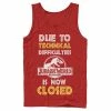 Licensed Character Men's Jurassic World Technical Difficulties Sign Tank Top Royal -Licensed Character Shop unnamed file 26936