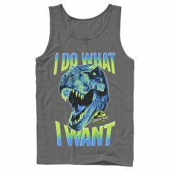 Licensed Character Men's Jurassic Park T-Rex I Do What I Want Graphic Tank Top Red -Licensed Character Shop unnamed file 26945
