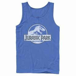 Licensed Character Men's Jurassic Park White Distressed Circle Logo Tank Top Charcoal -Licensed Character Shop unnamed file 26948