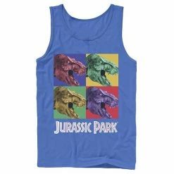 Licensed Character Men's Jurassic Park Four Square Dino Pop Art Style Tank Red -Licensed Character Shop unnamed file 26954