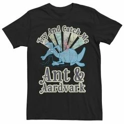 Licensed Character Men's Pink Panther Ant And Aardvark Try And Catch Me Graphic Tee Navy