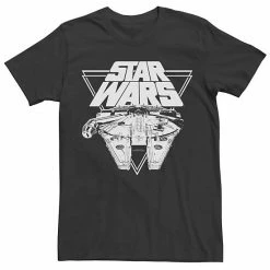 Licensed Character Men's Star Wars Millennium Falcon Strike Graphic T-shirt Charcoal Heather