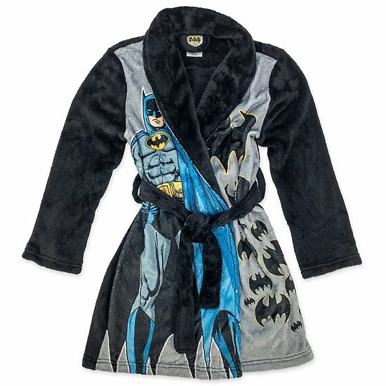 Licensed Character Boys 4-12 DC Comics Batman Robe & Slippers Set 4 Licensed Character Boys 4-12 DC Comics Batman Robe & Slippers Set - Image 2
