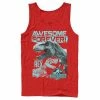 Licensed Character Men's Jurassic World Two T-Rex Awesome Forever Tank Red -Licensed Character Shop unnamed file 26983