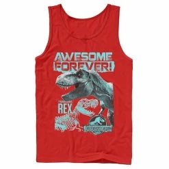 Licensed Character Men's Jurassic World Two T-Rex Awesome Forever Tank Red -Licensed Character Shop unnamed file 26987