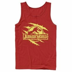 Licensed Character Men's Jurassic World Neon Slash T-Rex Fossil Logo Graphic Tank Top Navy -Licensed Character Shop unnamed file 27004