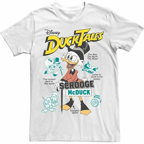 Licensed Character Men's Duck Tales Richest Duck Poster Tee Natural 4 Licensed Character Men's Duck Tales Richest Duck Poster Tee Natural - Image 2