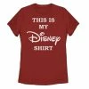 Licensed Character Juniors' Disney This Is My Disney Shirt Chest Logo Tee Red -Licensed Character Shop unnamed file 27020