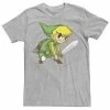 Licensed Character Men's Nintendo Legend Of Zelda Come At Me Bro! Link Action Pose Tee Black