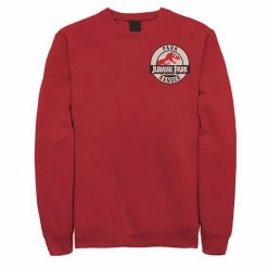 Licensed Character Men's Jurassic Park Ranger Logo Tan Badge Fleece Red -Licensed Character Shop unnamed file 27034