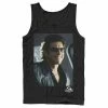 Licensed Character Men's Jurassic Park Goldblum Sly Smile Graphic Tank Top Navy -Licensed Character Shop unnamed file 27100