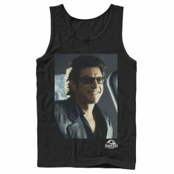 Licensed Character Men's Jurassic Park Goldblum Sly Smile Graphic Tank Top Navy -Licensed Character Shop unnamed file 27101