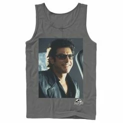 Licensed Character Men's Jurassic Park Goldblum Sly Smile Graphic Tank Top Navy -Licensed Character Shop unnamed file 27102