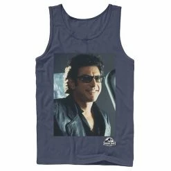 Licensed Character Men's Jurassic Park Goldblum Sly Smile Graphic Tank Top Navy -Licensed Character Shop unnamed file 27103