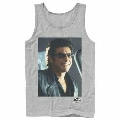 Licensed Character Men's Jurassic Park Goldblum Sly Smile Graphic Tank Top Navy -Licensed Character Shop unnamed file 27104