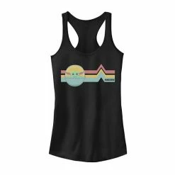 Licensed Character Juniors' Star Wars The Mandalorian The Child Rainbow Chest Lines Tank Top Black Heather -Licensed Character Shop unnamed file 27125