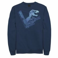 Licensed Character Men's Jurassic Park We Spared No Expense Blue Mist Fleece Pullover Navy -Licensed Character Shop unnamed file 27132