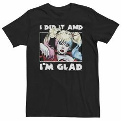 Licensed Character Big & Tall DC Comics Batman Harley Did It Tee Black