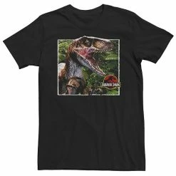 Licensed Character Big & Tall Jurassic Park Raptor Coming Out Of Forest Tee Black -Licensed Character Shop unnamed file 27144