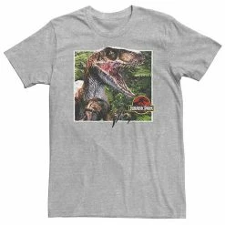 Licensed Character Big & Tall Jurassic Park Raptor Coming Out Of Forest Tee Black -Licensed Character Shop unnamed file 27145