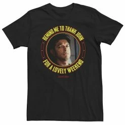 Licensed Character Big & Tall Jurassic Park "Remind Me To Thank John For The Weekend" Tee Navy Heather