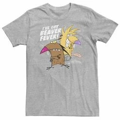 Licensed Character Big & Tall Nickelodeon Angry Bevers Daggett & Norbert Feverish Tee Athletic Heather -Licensed Character Shop unnamed file 27168