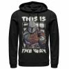 Licensed Character Men's Star Wars The Mandalorian This Is The Way Portrait Hoodie Black -Licensed Character Shop unnamed file 27184