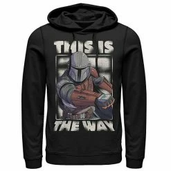 Licensed Character Men's Star Wars The Mandalorian This Is The Way Portrait Hoodie Black -Licensed Character Shop unnamed file 27186