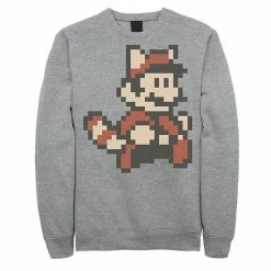Licensed Character Men's Nintendo Super Mario 3 Flying Mario Sprite Sweatshirt Athletic Heather -Licensed Character Shop unnamed file 27201