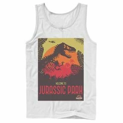 Licensed Character Men's Jurassic Park Welcome T-Rex Sunset Tank Top Charcoal -Licensed Character Shop unnamed file 27205