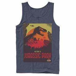 Licensed Character Men's Jurassic Park Welcome T-Rex Sunset Tank Top Charcoal -Licensed Character Shop unnamed file 27206